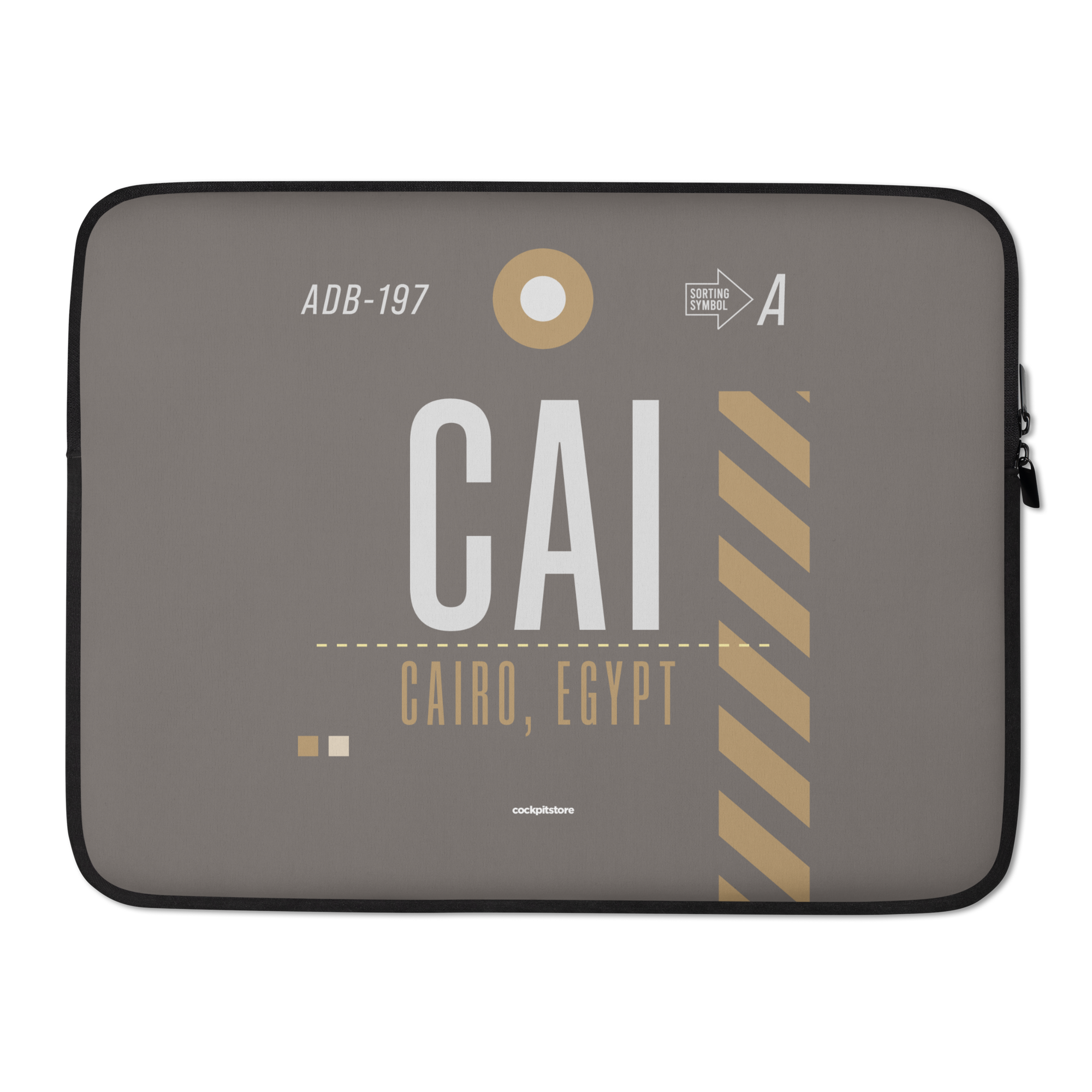 CAI - Cairo Laptop Sleeve Bag 13in and 15in with airport code