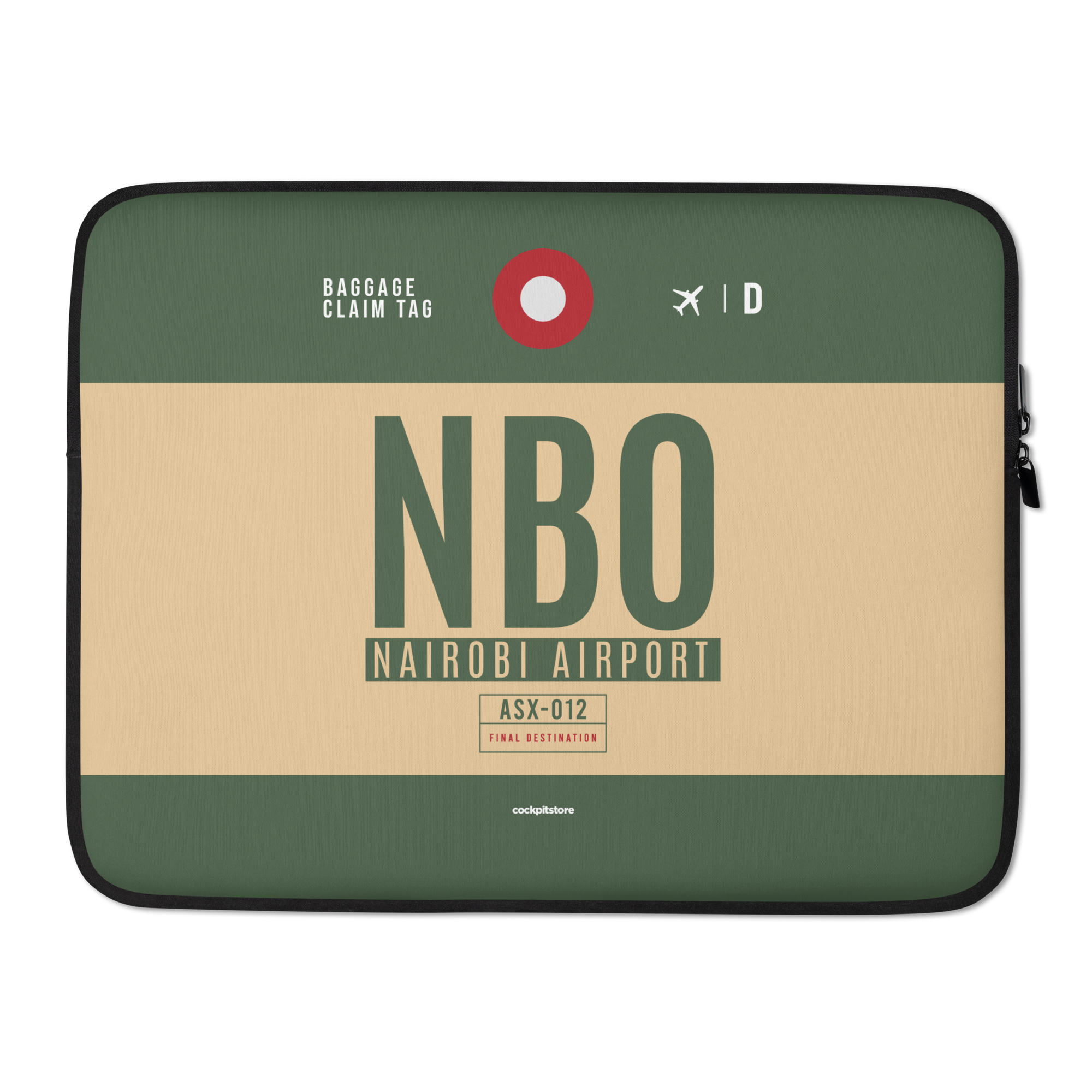 NBO - Nairobi Laptop Sleeve Bag 13in and 15in with airport code