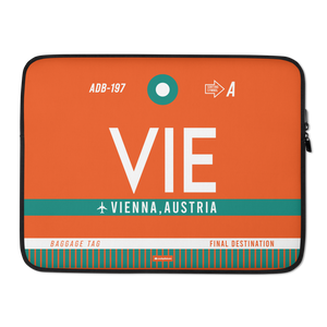 VIE - Vienna Laptop Sleeve Tasche 13in und 15in mit Flughafencode