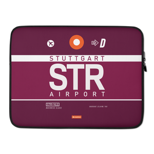 STR - Stuttgart Laptop Sleeve Tasche 13in und 15in mit Flughafencode