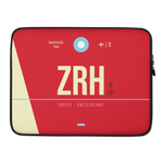 Lade das Bild in den Galerie-Viewer, ZRH - Zurich Laptop Sleeve Tasche 13in und 15in mit Flughafencode
