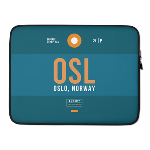 OSL - Oslo Laptop Sleeve Tasche 13in und 15in mit Flughafencode