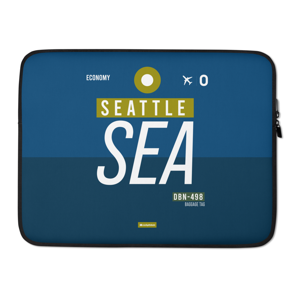 SEA - Seattle Laptop Sleeve Tasche 13in und 15in mit Flughafencode