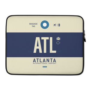 ATL - Atlanta Laptop Sleeve Bag 13in and 15in with airport code