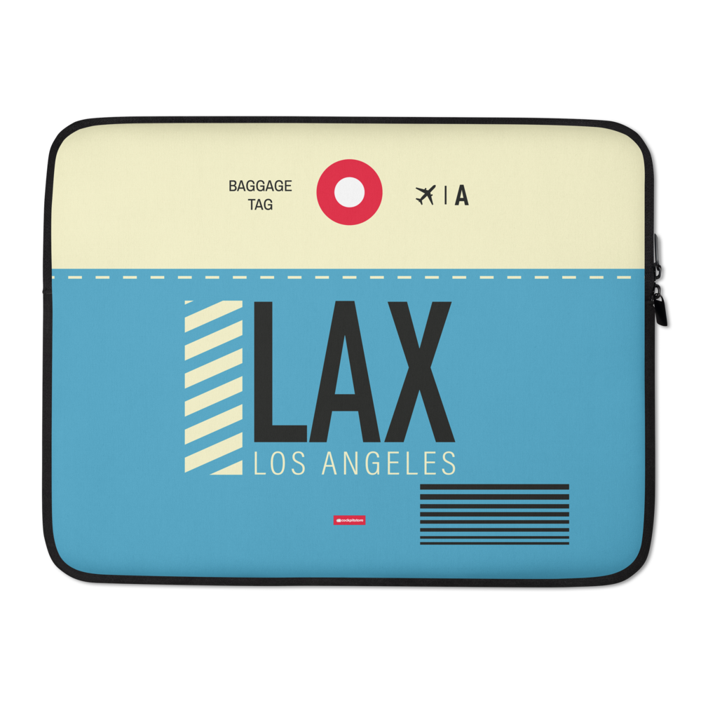 LAX - Los Angeles Laptop Sleeve Bag 13in and 15in with airport code