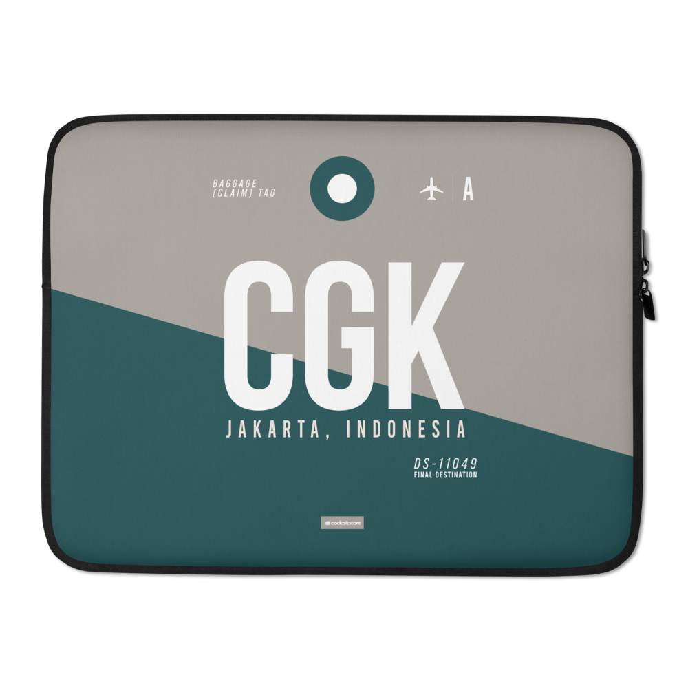 CGK - Jakarta Laptop Sleeve Bag 13in and 15in with airport code