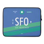 Lade das Bild in den Galerie-Viewer, SFO - San Francisco Laptop Sleeve Tasche 13in und 15in mit Flughafencode

