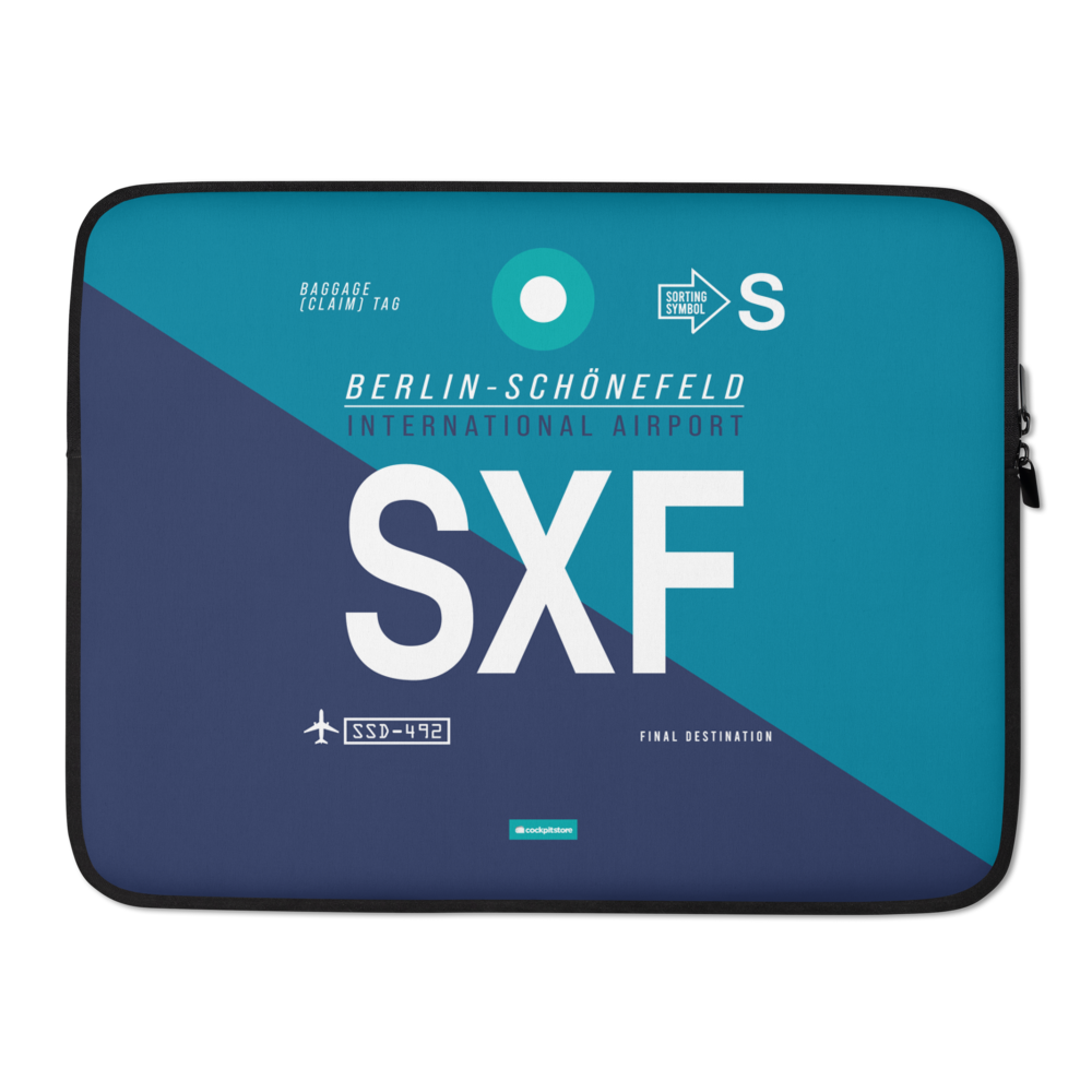 SXF - Schönefeld Laptop Sleeve Tasche 13in und 15in mit Flughafencode