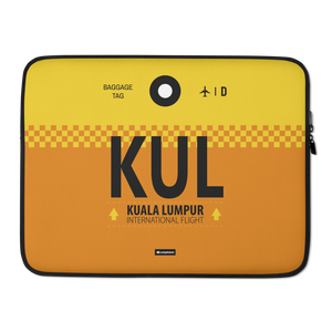 KUL - Kuala Lumpur Laptop Sleeve Tasche 13in und 15in mit Flughafencode