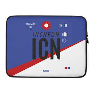 ICN - Incheon Laptop Sleeve Tasche 13in und 15in mit Flughafencode