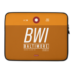 Lade das Bild in den Galerie-Viewer, BWI - Baltimore Laptop Sleeve Tasche 13in und 15in mit Flughafencode
