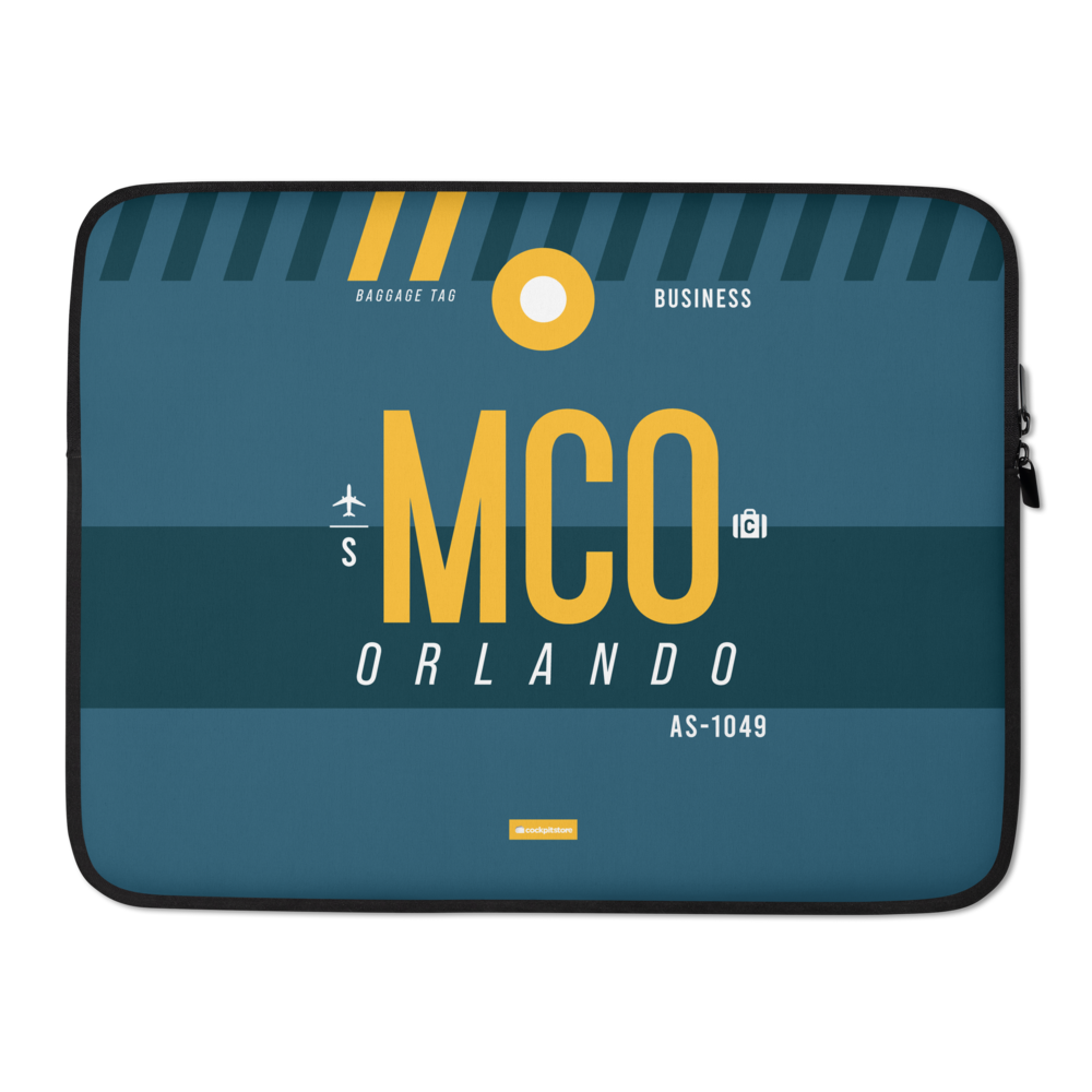 MCO - Orlando Laptop Sleeve Bag 13in and 15in with airport code