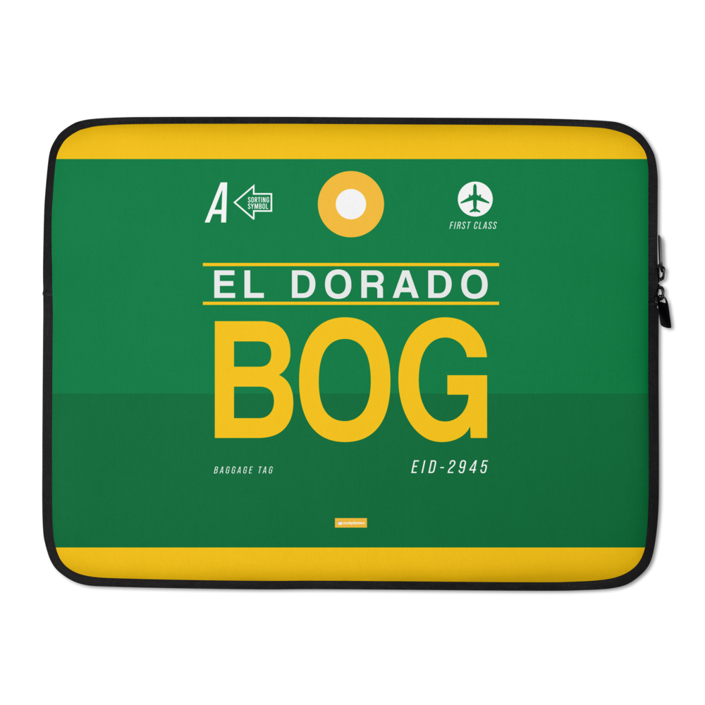 BOG - Bogota Laptop Sleeve Tasche 13in und 15in mit Flughafencode