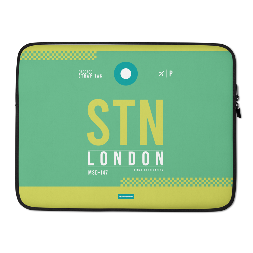 STN - London - Stansted Laptop Sleeve Tasche 13in und 15in mit Flughafencode