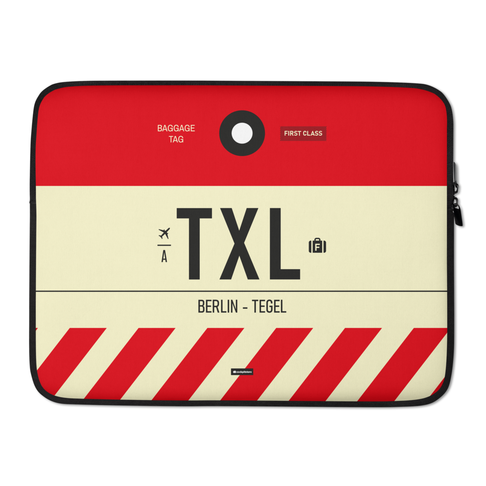 TXL - Tegel Laptop Sleeve Tasche 13in und 15in mit Flughafencode