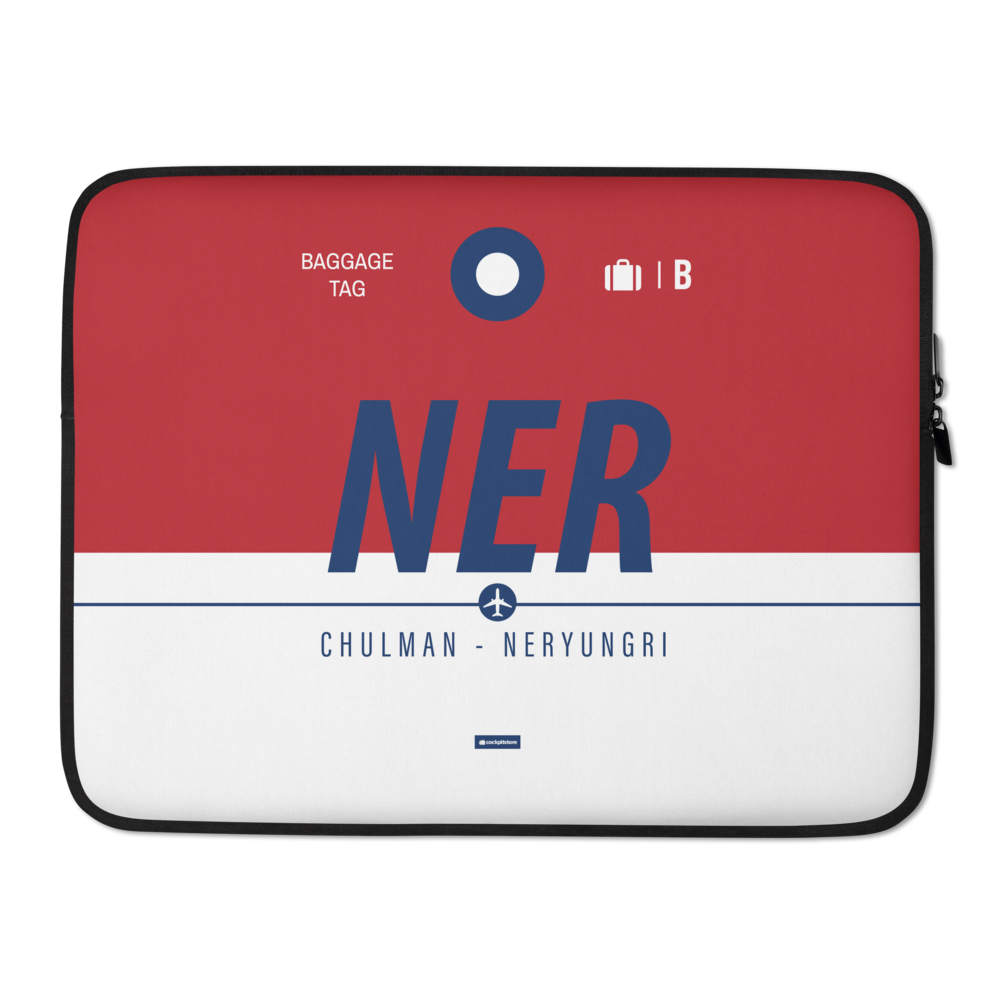 NER - Neryungri Laptop Sleeve Tasche 13in und 15in mit Flughafencode