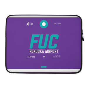 FUK - Fukuoka Laptop Sleeve Tasche 13in und 15in mit Flughafencode