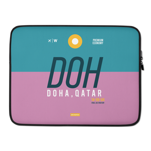 DOH - Doha Laptop Sleeve Tasche 13in und 15in mit Flughafencode