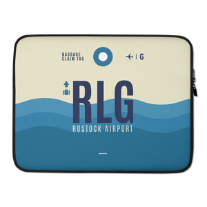 RLG - Rostock - Laage Laptop Sleeve Tasche 13in und 15in mit Flughafencode