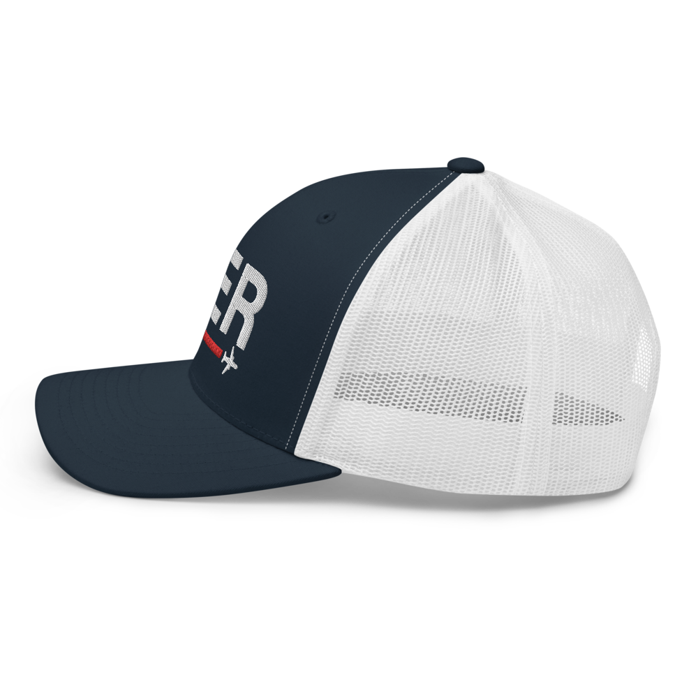 Embroidered trucker cap navy / white Airport trucker cap