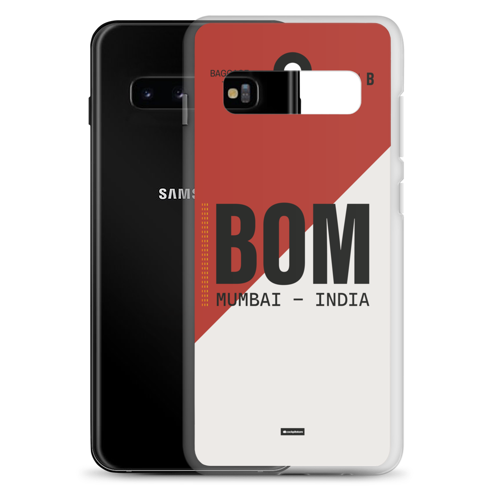 BOM - Mumbai Samsung-Handyhülle mit Flughafencode