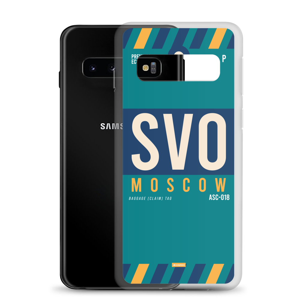 SVO - Moscow Samsung phone case with airport code