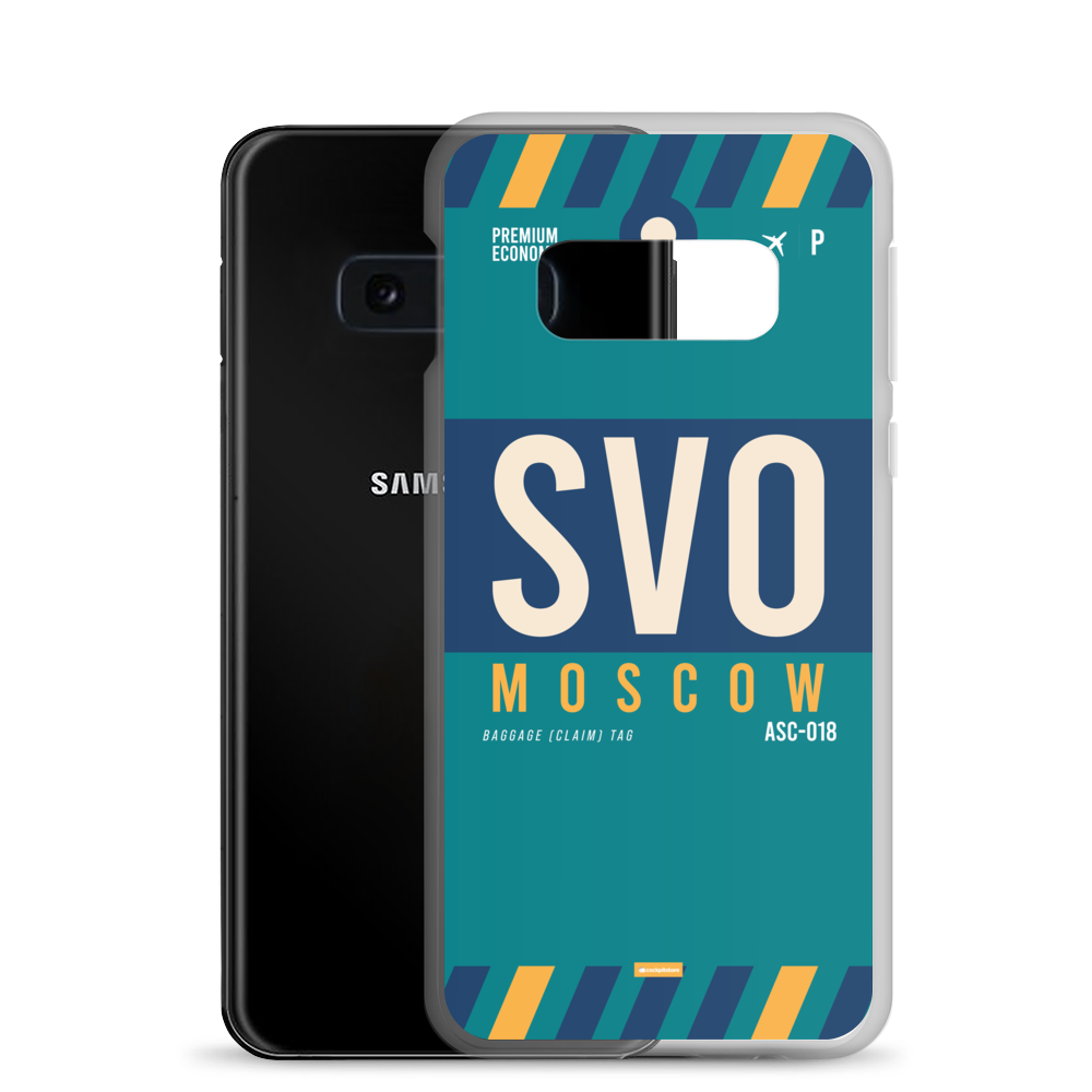 SVO - Moscow Samsung phone case with airport code