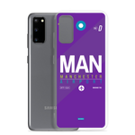 Load image into Gallery viewer, MAN - Manchester Samsung phone case with airport code
