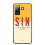 Load image into Gallery viewer, SIN - Singapore Samsung phone case with airport code
