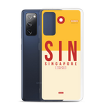 Load image into Gallery viewer, SIN - Singapore Samsung phone case with airport code
