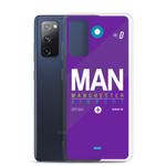 Load image into Gallery viewer, MAN - Manchester Samsung phone case with airport code
