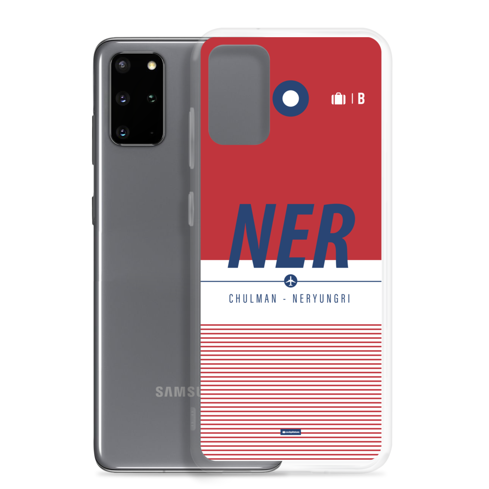 NER - Neryungri Samsung-Handyhülle mit Flughafencode