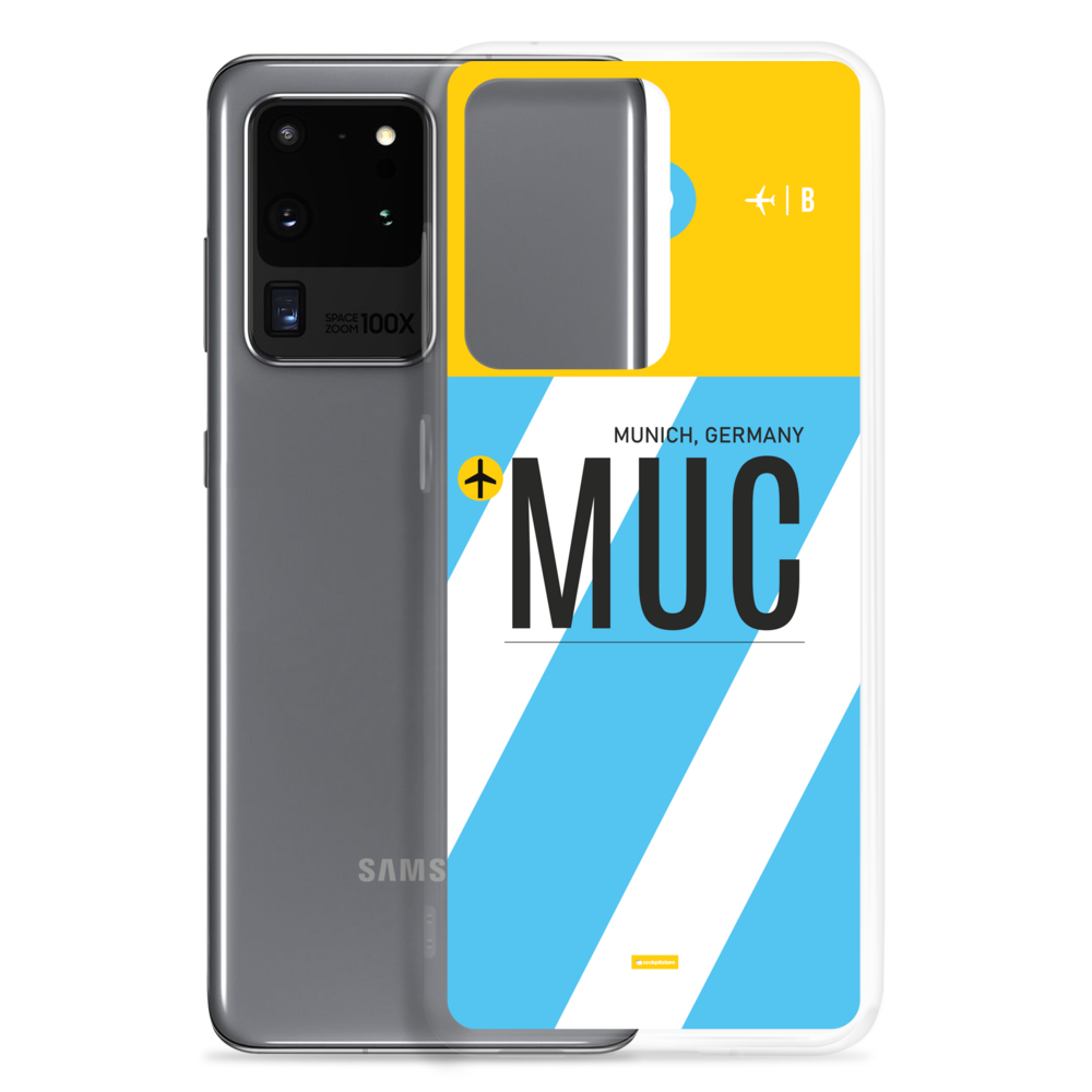 MUC - Munich Samsung-Handyhülle mit Flughafencode