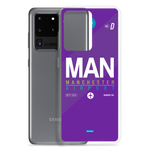 Load image into Gallery viewer, MAN - Manchester Samsung phone case with airport code
