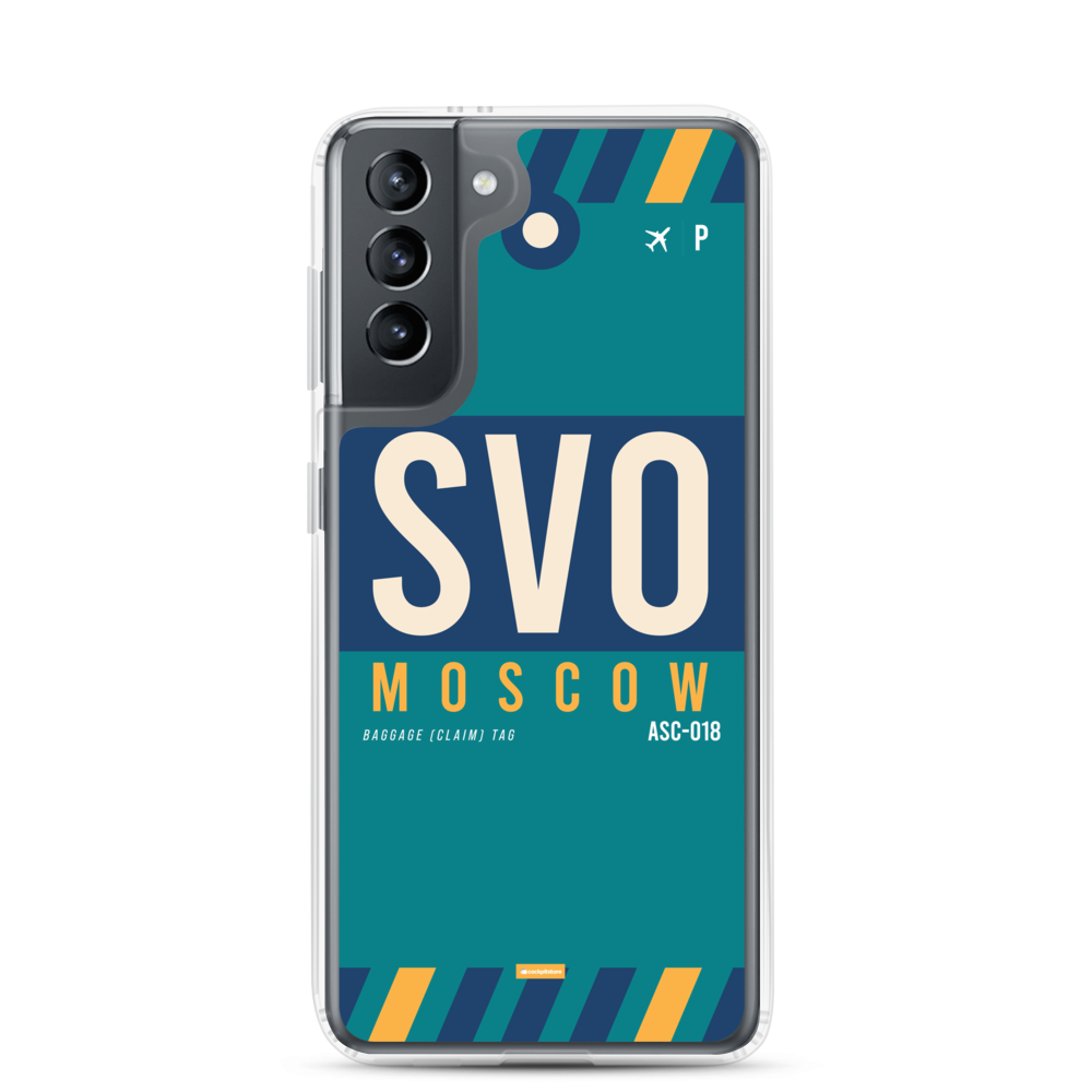 SVO - Moscow Samsung phone case with airport code