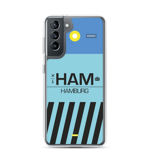 HAM - Hamburg Samsung-Handyhülle mit Flughafencode