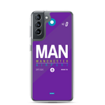 Load image into Gallery viewer, MAN - Manchester Samsung phone case with airport code
