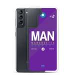 Load image into Gallery viewer, MAN - Manchester Samsung phone case with airport code
