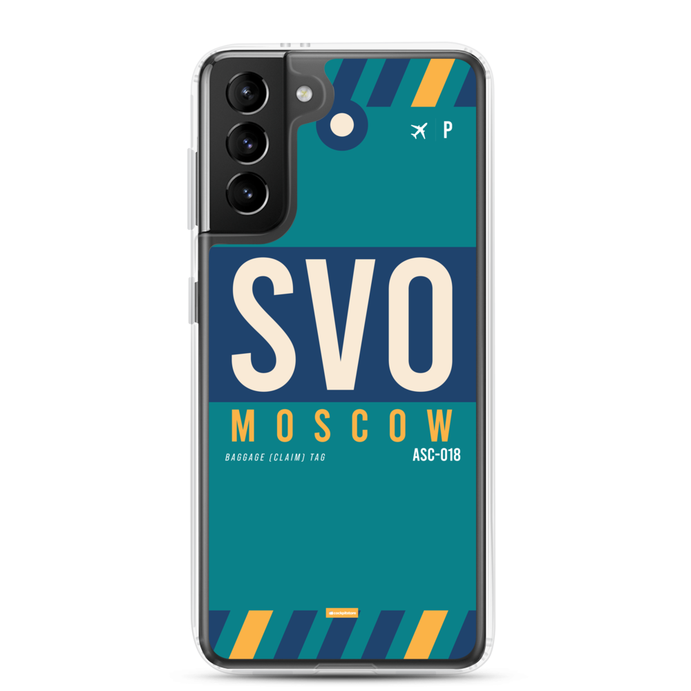 SVO - Moscow Samsung phone case with airport code