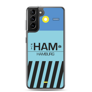 HAM - Hamburg Samsung-Handyhülle mit Flughafencode