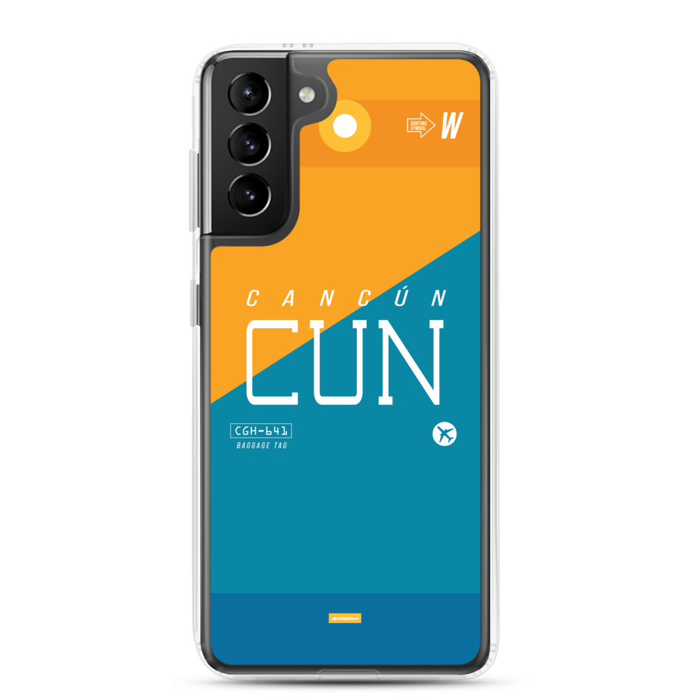 CUN - Cancun Samsung-Handyhülle mit Flughafencode