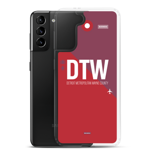 DTW - Detroit airport code Samsung phone case