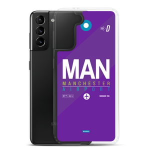 MAN - Manchester Samsung phone case with airport code