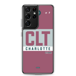 Load image into Gallery viewer, CLT - Charlotte Samsung phone case with airport code
