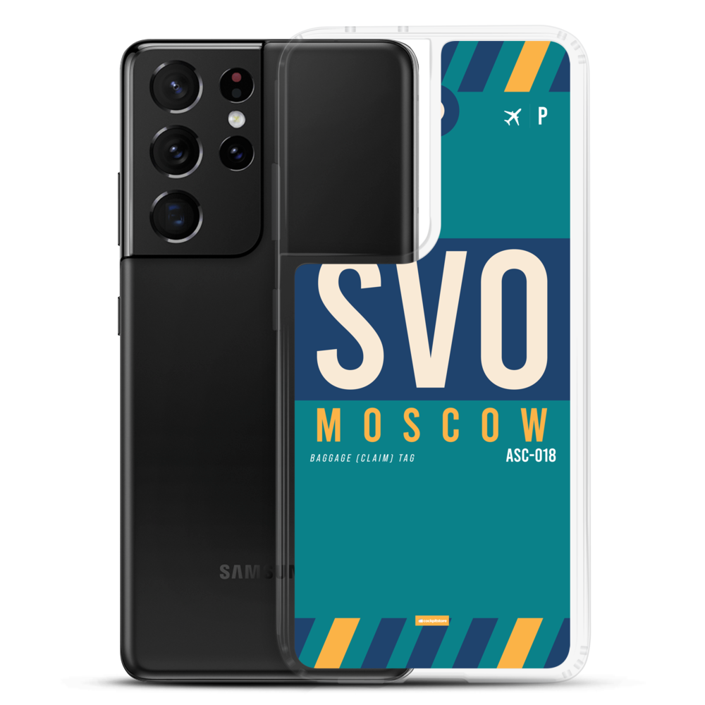 SVO - Moscow Samsung phone case with airport code