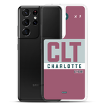 Load image into Gallery viewer, CLT - Charlotte Samsung phone case with airport code
