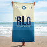 Load image into Gallery viewer, Beach towel - shower towel RLG - Rostock - Laage airport code
