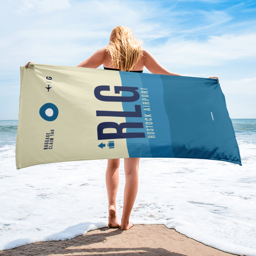 Beach towel - shower towel RLG - Rostock - Laage airport code