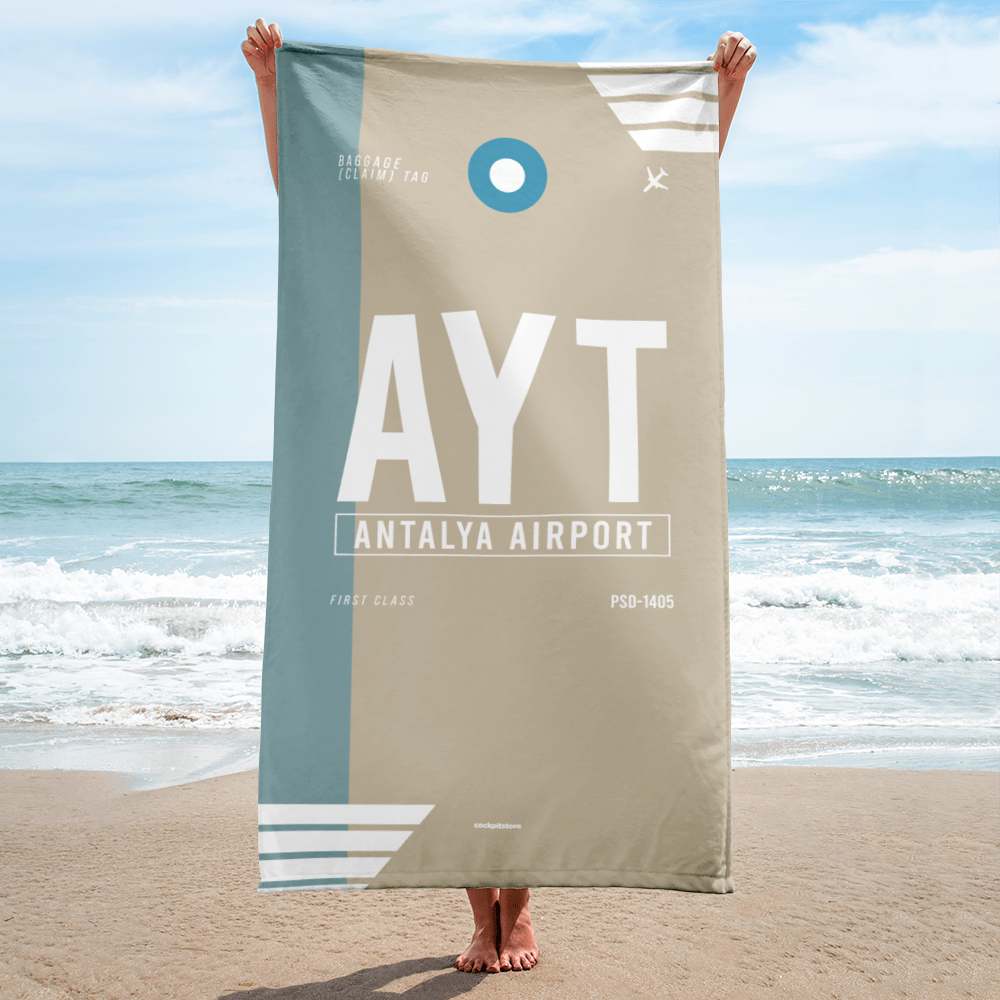 Strandtuch - Duschtuch AYT - Antalya Flughafen Code