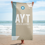 Load image into Gallery viewer, Beach Towel - Shower Towel AYT - Antalya Airport Code

